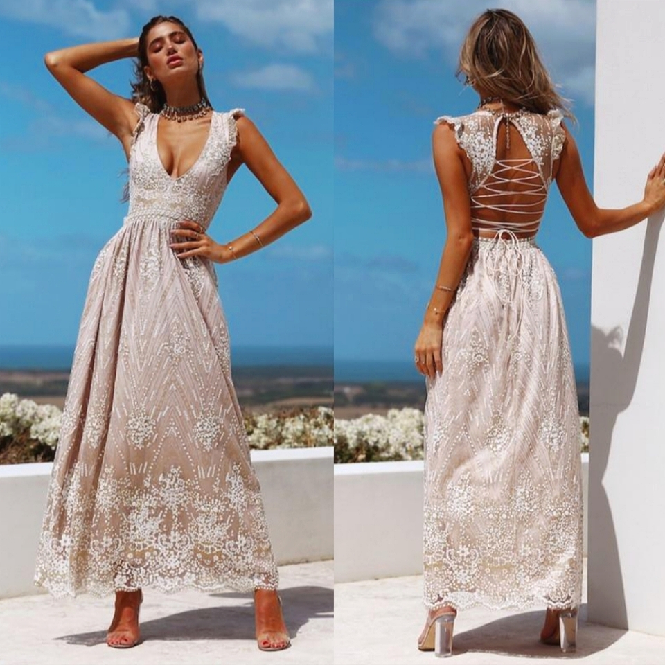Hello Molly Gold On The Ceiling Maxi Dress
